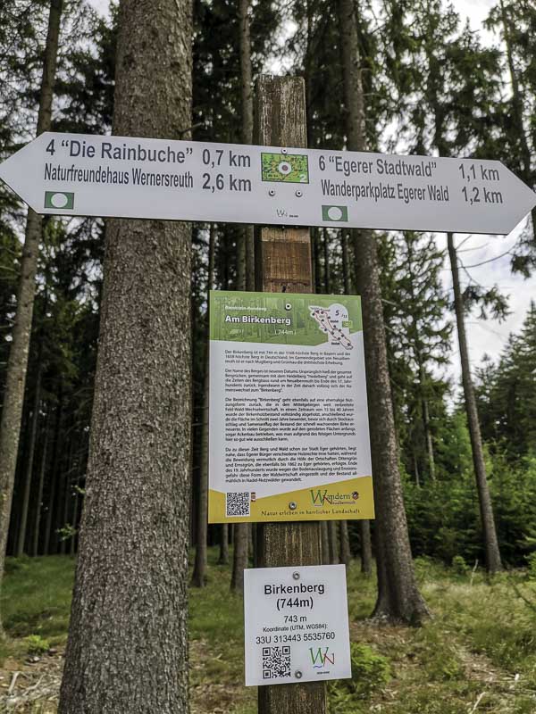 Infotafel auf dem Birkgenberg - Rinnlstein-Rundweg