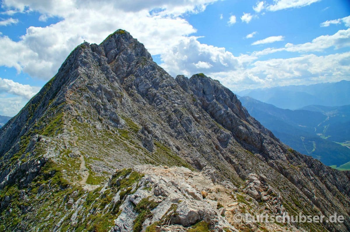 Mittenwalder Klettersteig im Karwendelgebirge: Gipfel der Kirchlspitze