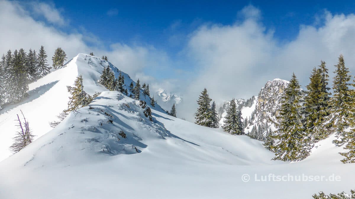 Teufelstättkopf Schneeschuhwandern: Gipfel Latschenkopf