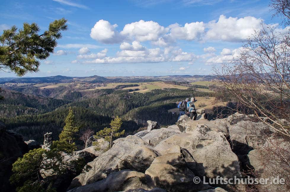 Ausblick von den Affensteinen - elbsandsteingebirge wandern