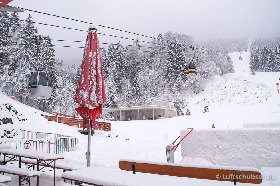 Schneeschuhwandern Garmisch: die Kreuzeckbahn
