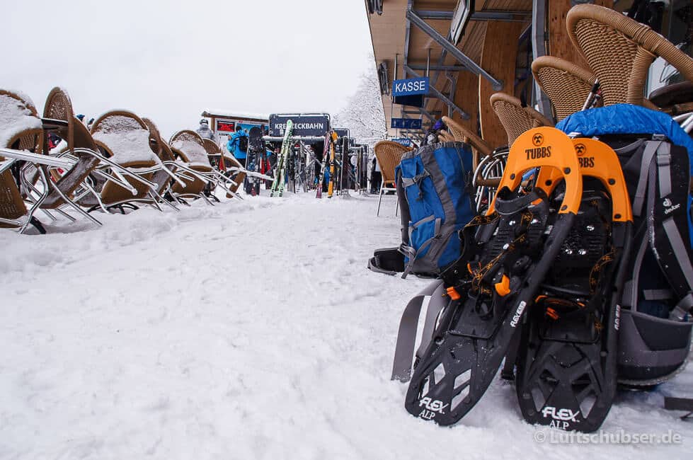Schneeschuhwandern Garmisch: Schneeschuhe von Tubbs
