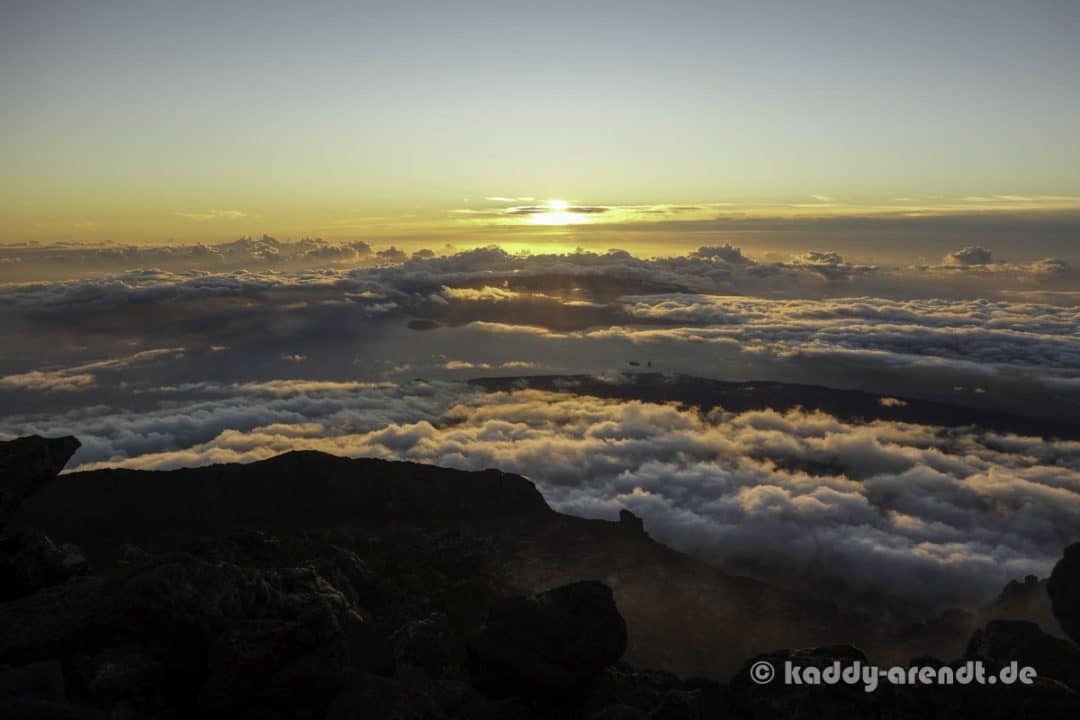 Besteigung Ponta do Pico: Sonnenuntergang
