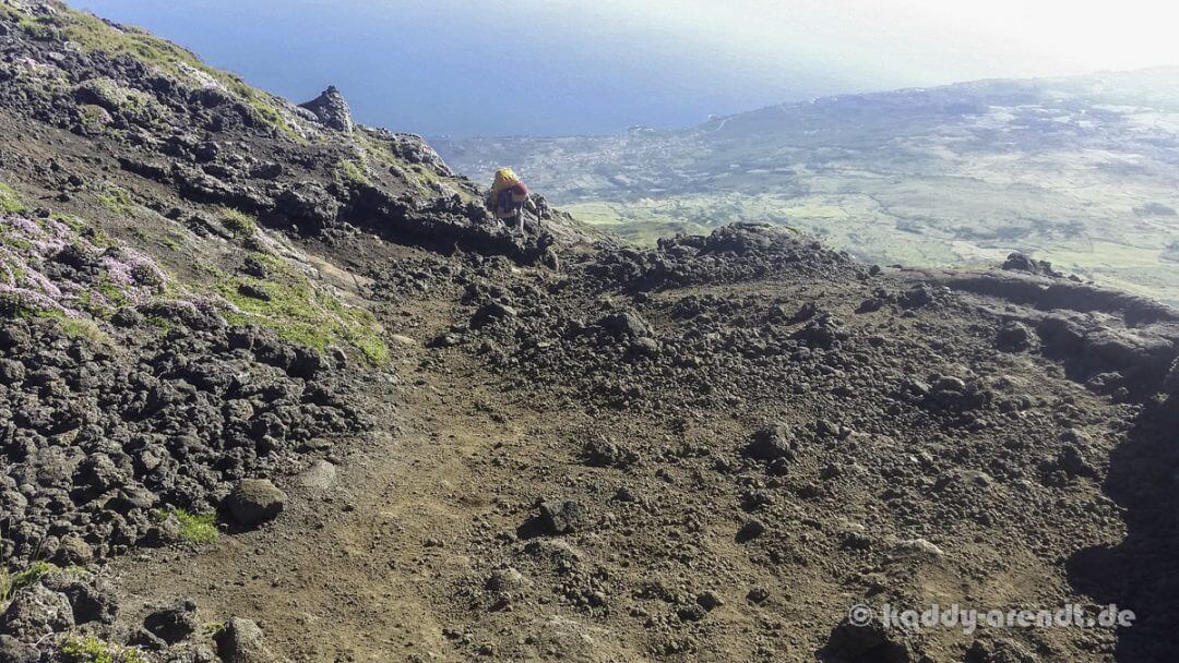 Besteigung Ponta do Pico: steiler Aufstieg