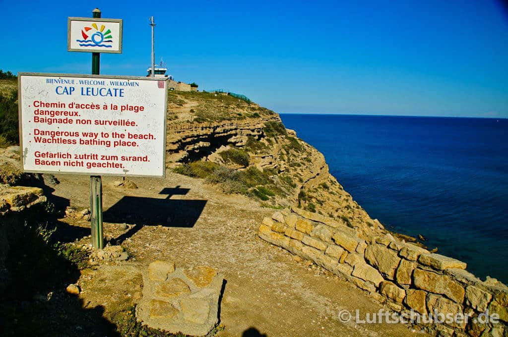 Cap de Leucate: Warnhinweise zur Steilküstenbegehung