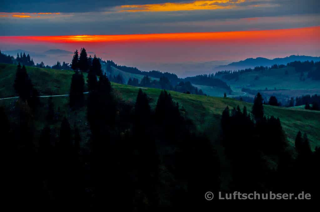 Nagelfluhkette: Sonnenuntergang an der Falkenhütte