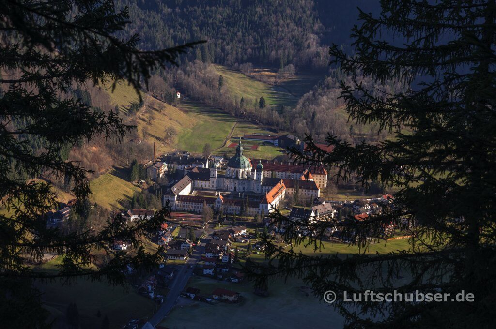 Notkarspitze: das Kloster Ettal