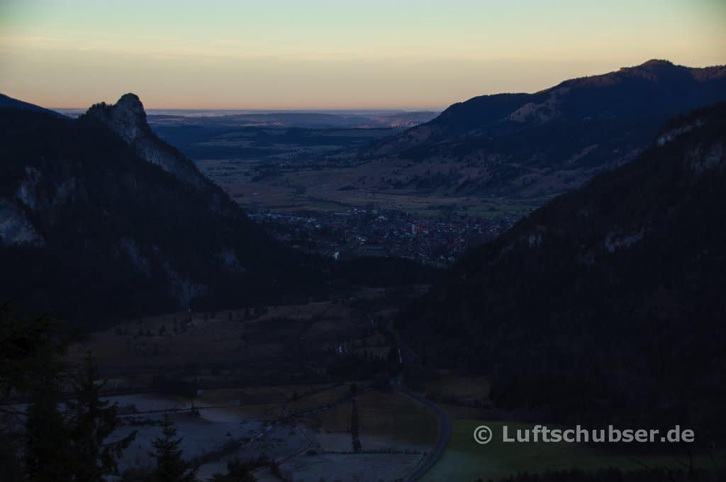 Notkarspitze: Blick nach Oberammergau