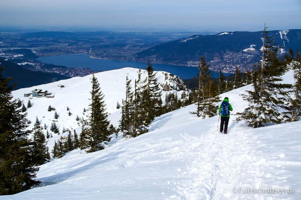 Hirschberg Winterwanderung: Abstieg vom Hirschberg