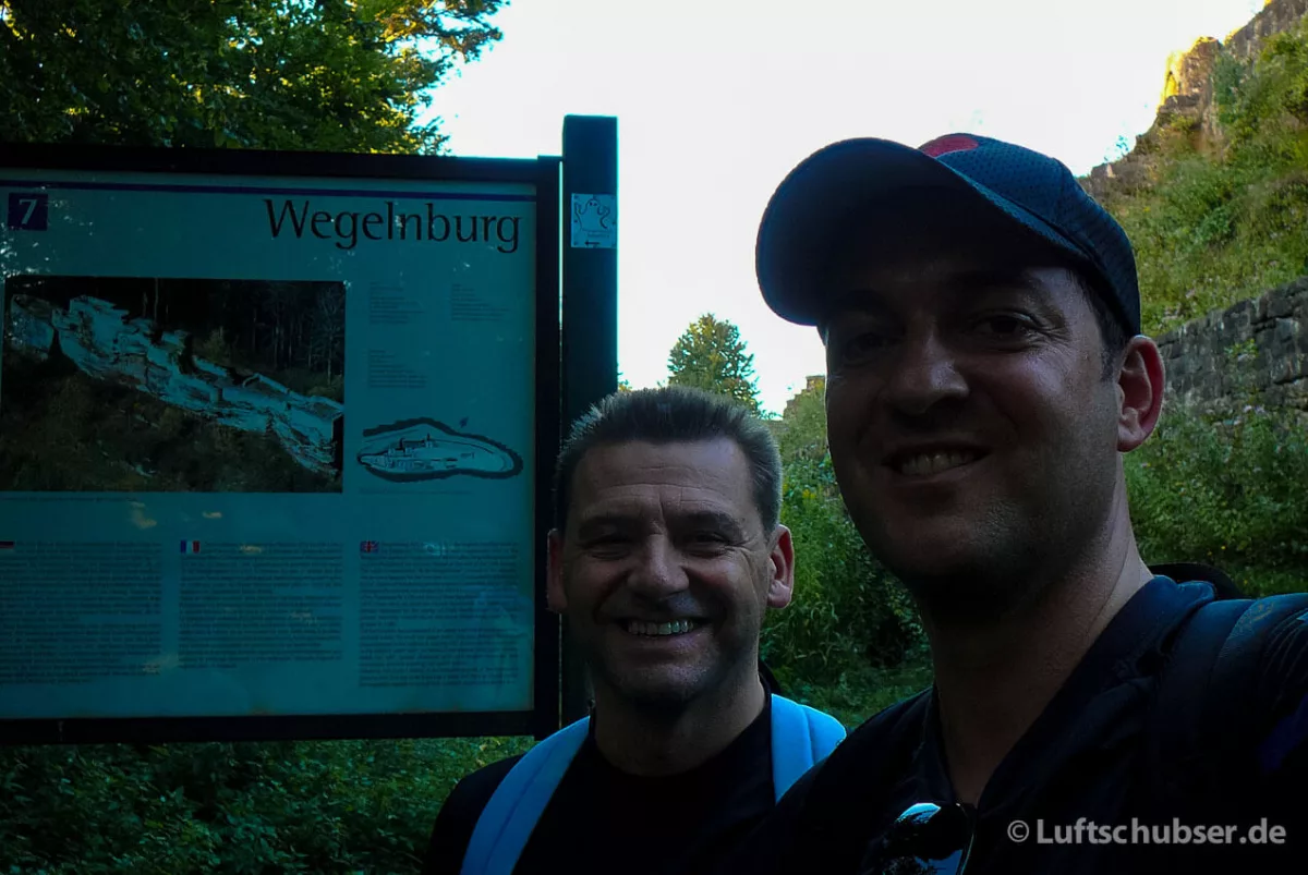 7 Burgen Tour: Hans & Alex an der Wegelnburg