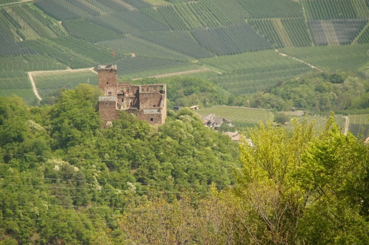 Burg Hocheppan Wanderung: Blick auf Burg Boymont