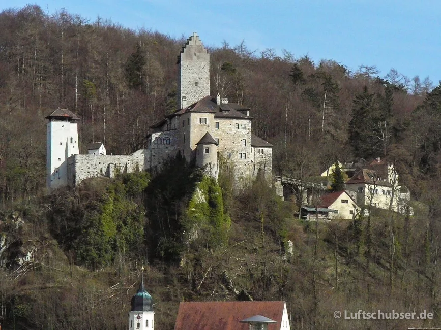 Ansicht der Stadtseite Burg Kipfenberg