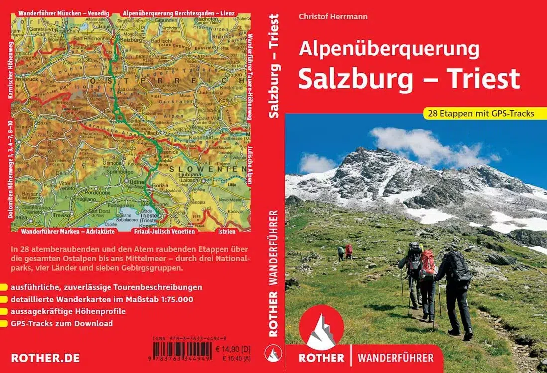 Wanderführer Alpenüberquerung Salzburg Triest: Buchumschlag
