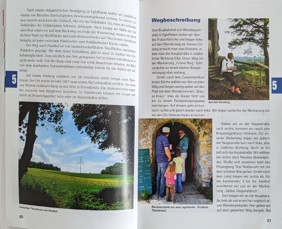 Wanderführer Biergartenwanderungen Fränkische Schweiz: Beispiel Tourenbeschreibung