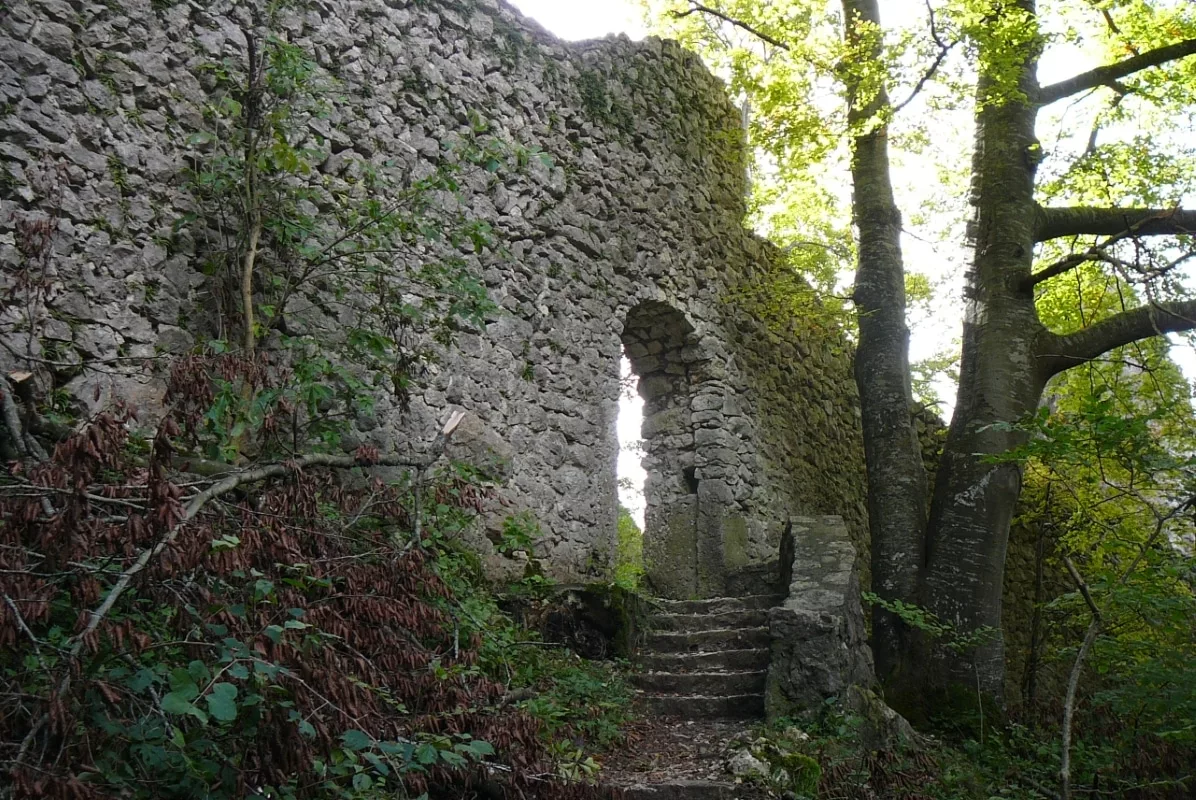 Burg Hohengundelfingen: Torbau untere Vorburg - Außenansicht