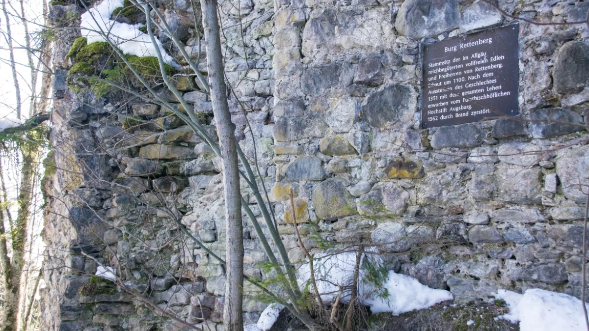 Burg Rettenberg: Detailansicht der Mauerung