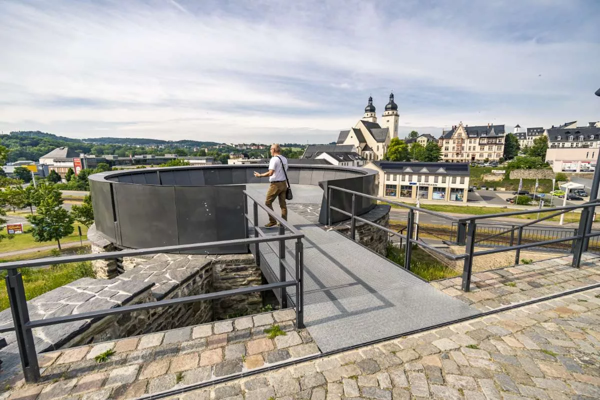 Plauen Sehenswürdigkeiten: Aussichtspunkt am Schloss Plauen