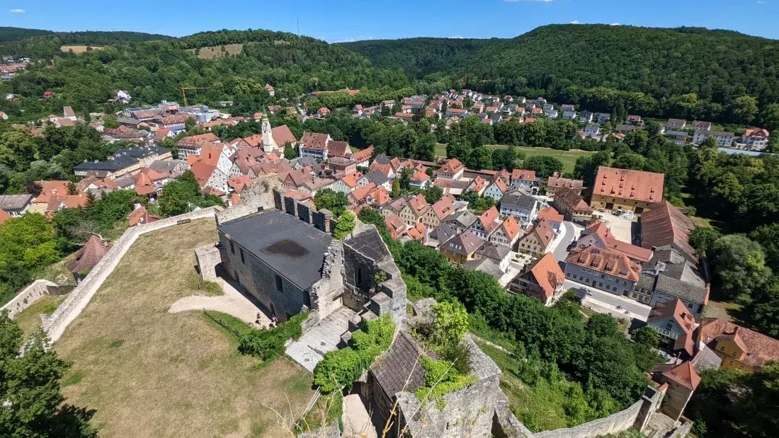 Altmühltal-Panoramaweg: Ausblick von Burg Pappenheim