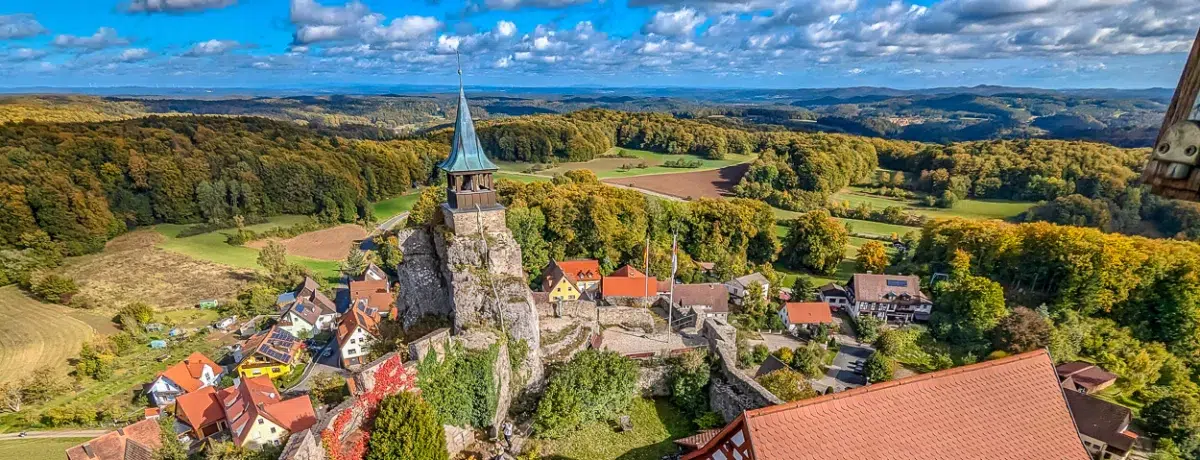 Ausblick von Burg Hohenstein ins Nürnberger Land