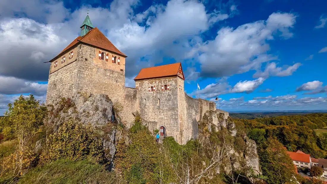 Blick auf Burg Hohenstein im Nürnberger Land